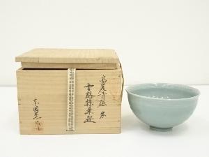 東国窯造　高麗青磁雲鶴茶碗（共箱）